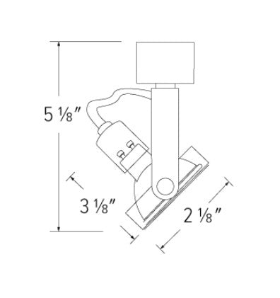 ELCO Lighting ET1626W 50W 120V Line Voltage Bowen Track Fixture - White Finish - Sonic Electric