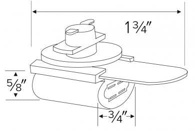 Elco Lighting ET2101W Miniature Track Lights Single Wedge Base Socket, 11W, 12V or 24V - White Finish - Sonic Electric
