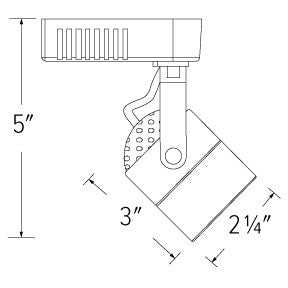 ELCO Lighting ET528G Electronic Low Voltage Cylinder Track Fixture, 50W, 12V - Gold Finish - Sonic Electric