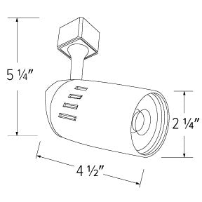 ELCO Lighting ET578L30W LED Clove II Track Fixture 14W 3000K 1075lm 120V - White Finish - Sonic Electric