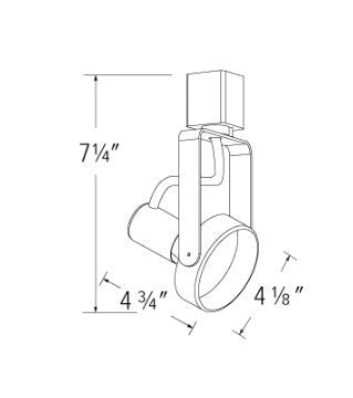 Elco Lighting ET630W 120V Line Voltage Gimbal Ring Track Fixture - White Finish - Sonic Electric