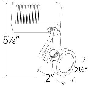 ELCO Lighting ETLD526W Low Voltage LED Zeppelin Track Fixture 50W 12V Triac - White Finish - Sonic Electric