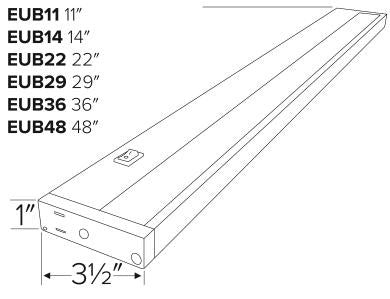 ELCO Lighting EUB12L30W Lotus LED Undercabinet Light 12 Inch Length 6W 3000K 430lm 120V - White Finish - Sonic Electric