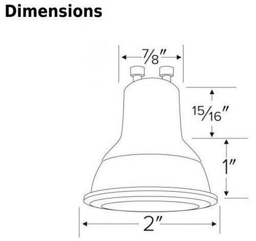 ELCO Lighting MR120 - GU10LD Recessed Lighting LED GU10 Lamp 120V - White Finish - Sonic Electric