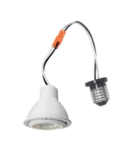 Elco Lighting PSA34 - 35 LED MR16 with Quick Connect Lamps with Medium Base Socket, 3500K, 500lm, Dimmable - White Finish - Sonic Electric