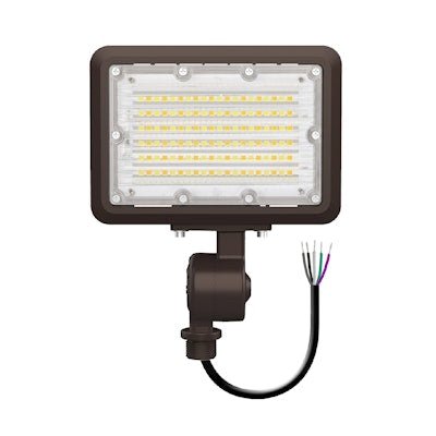Envision LED - FL - 30W - TRI - BZ - KNYK - PC, 120 - 277V, Mini Area Floodlights XS - Line - Bronze - Sonic Electric