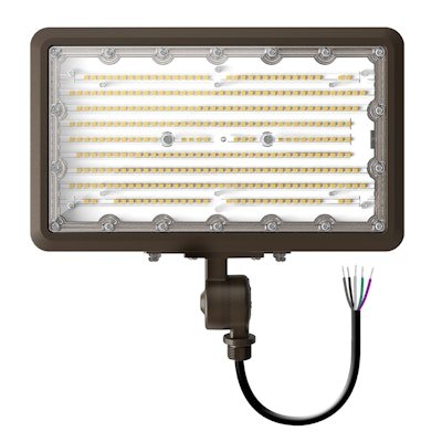 Envision LED - FL - 3P100 - TRI - BZ - KNYK - PC, 120 - 277V, Mini Area Floodlights XS - Line - Bronze - Sonic Electric