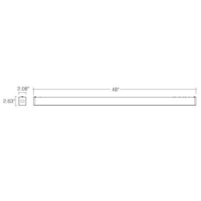 Envision LED - UDL2 - 4FT - 3P50 - 5CCT - BL - 30W - 27K, 120/277V, C - Line 4' Suspended Linear w/ Uplight - Black - Sonic Electric