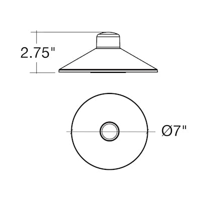 Envision PL - H - BR - MBL - 1 Path Light Cap: Style 1 - Matte Black - Sonic Electric
