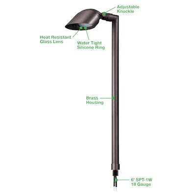 Envision PL - S - 24 - BR - ORB - 12V Path Light Spot Style 24" Height - Oil Rubbed Bronze - Sonic Electric