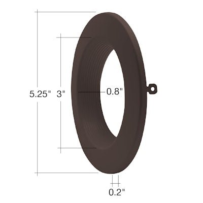 Envision RDL - TRIM - 5/6 - BZ - BFL 4" RDL: Bronze Trim Baffle Trim - Bronze - Sonic Electric