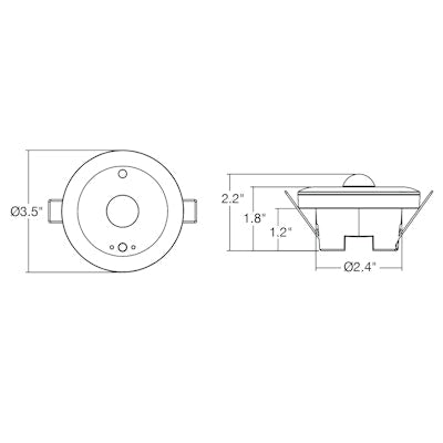 Envision S - CM - PIR - LV - SL Ceiling Mounted Sensor x SILVAIR Enabled - White - Sonic Electric