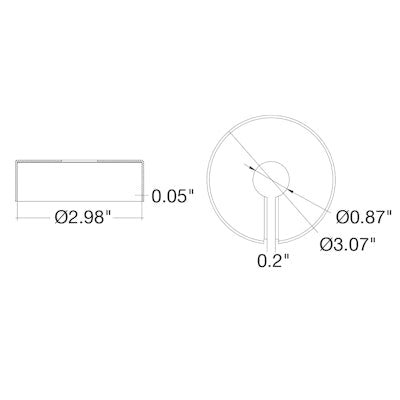 Envision STKC - 1/2 - BR - MBL Brass Stake Cover - Matte Black - Sonic Electric