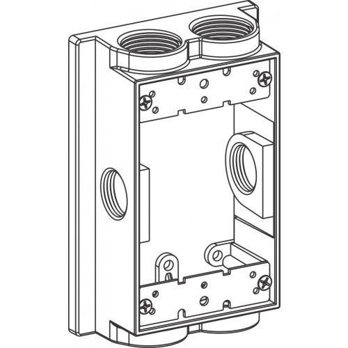 Orbit EXF50-6 1-Gang Weatherproof Flanged Extension Box 6 1/2" Hubs - Gray