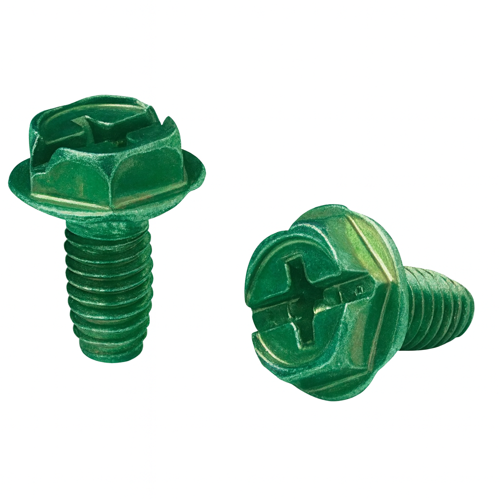 Steel Green Ground Screw- 100 Pack