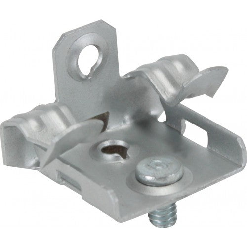 Orbit FM24S Hammer On Flange Clip, Bottom Mount, With Stud, 1/8" -1/4" Flange, 1/4" Rod - Spring Steel