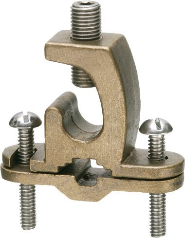Ground Clamp w/ Open Lug, Bronze - 1 - 1/4"" to 2" - Sonic Electric