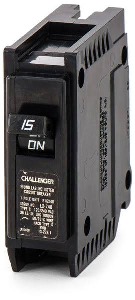 Challenger C115 15-Amp 1-Pole Type C Circuit Breaker - Refurbished