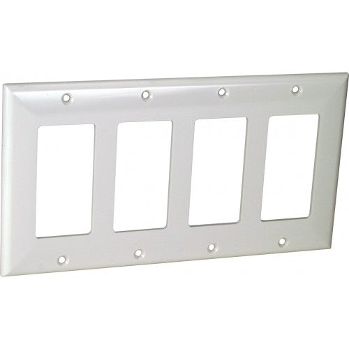 Orbit OP264-W 4-Gang Wall Plate Decorative/GFCI - White