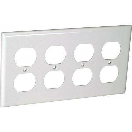 Orbit OP84-W 4-Gang Wall Plate Duplex - White