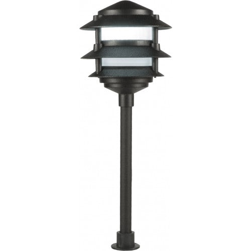 Orbit L2030B-C-VG-CW LED Outdoor 3 Tier Cast Aluminum Pagoda Light Clear Lens, 12V, 4700K - Verde Green