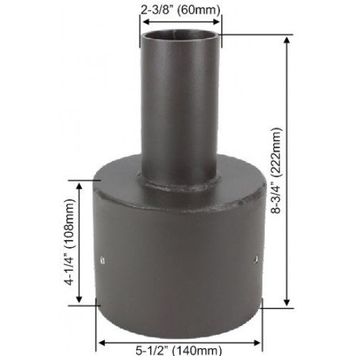 Orbit 5RPVT 2-3/8" O.D. Vertical Te Non For 5" Round Pole - Bronze