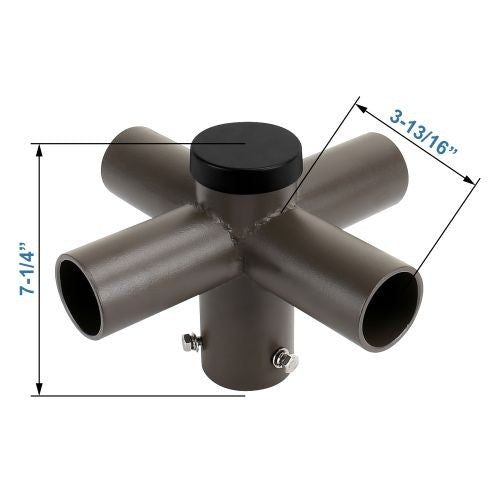 Orbit RTA90HZ4 2-3/8" O.D. Horizontalontal 90 Degree Round Tenon Adapter, 4 HeadsBronze