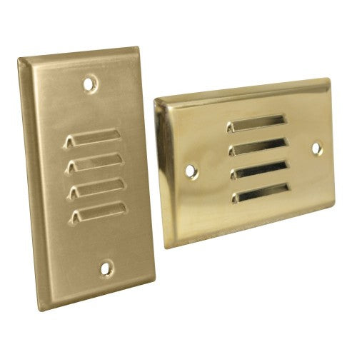 Orbit LISL-C-BS LED Indoor Step Light Wallplate For LISL, Vertical & Horizontal - Brass
