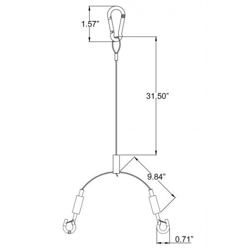 Orbit LLHB-SK Adjustable Suspension Kit 3.4ft For LED Linear Highbay