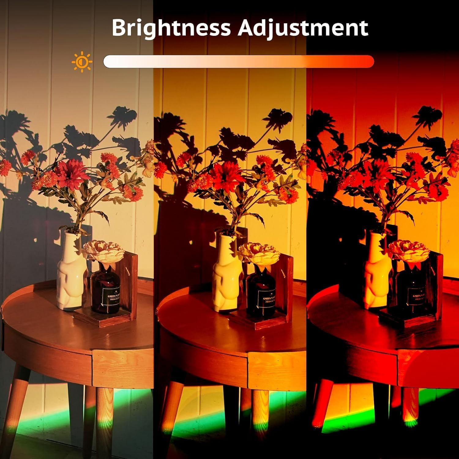 Malibu App - Controlled LED Sunset Projector Lamp – 21 Color Changing Mood Light, 180° Adjustable for Bedroom, Photography & Decor - Sonic Electric