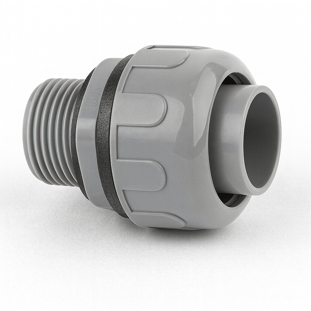 Malibu PowerSeal™ NMLT - 125 1 - 1/4" Non - Metallic Liquid Tight Straight Connector - Sonic Electric