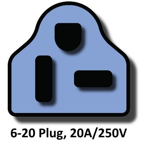 NEMA 6 - 20P 20 - Amp 220 Volt Male Plug - Sonic Electric