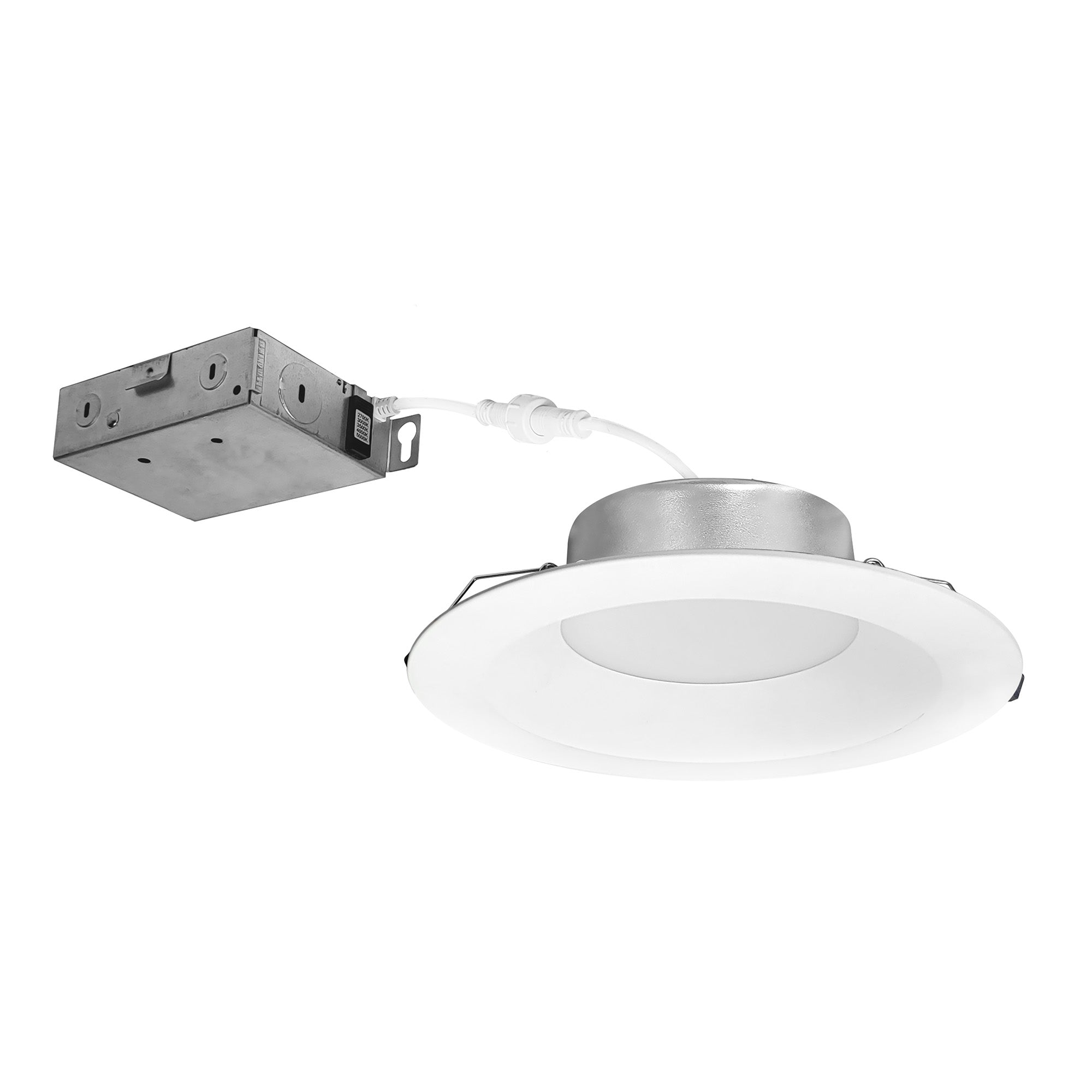 Nora Lighting NCSC - R6D1TWMPW 6" Contractor Series Can - less LED Downlight with Deep Reflector, Selectable CCT, Matte Powder White (12 - Pack) - Sonic Electric