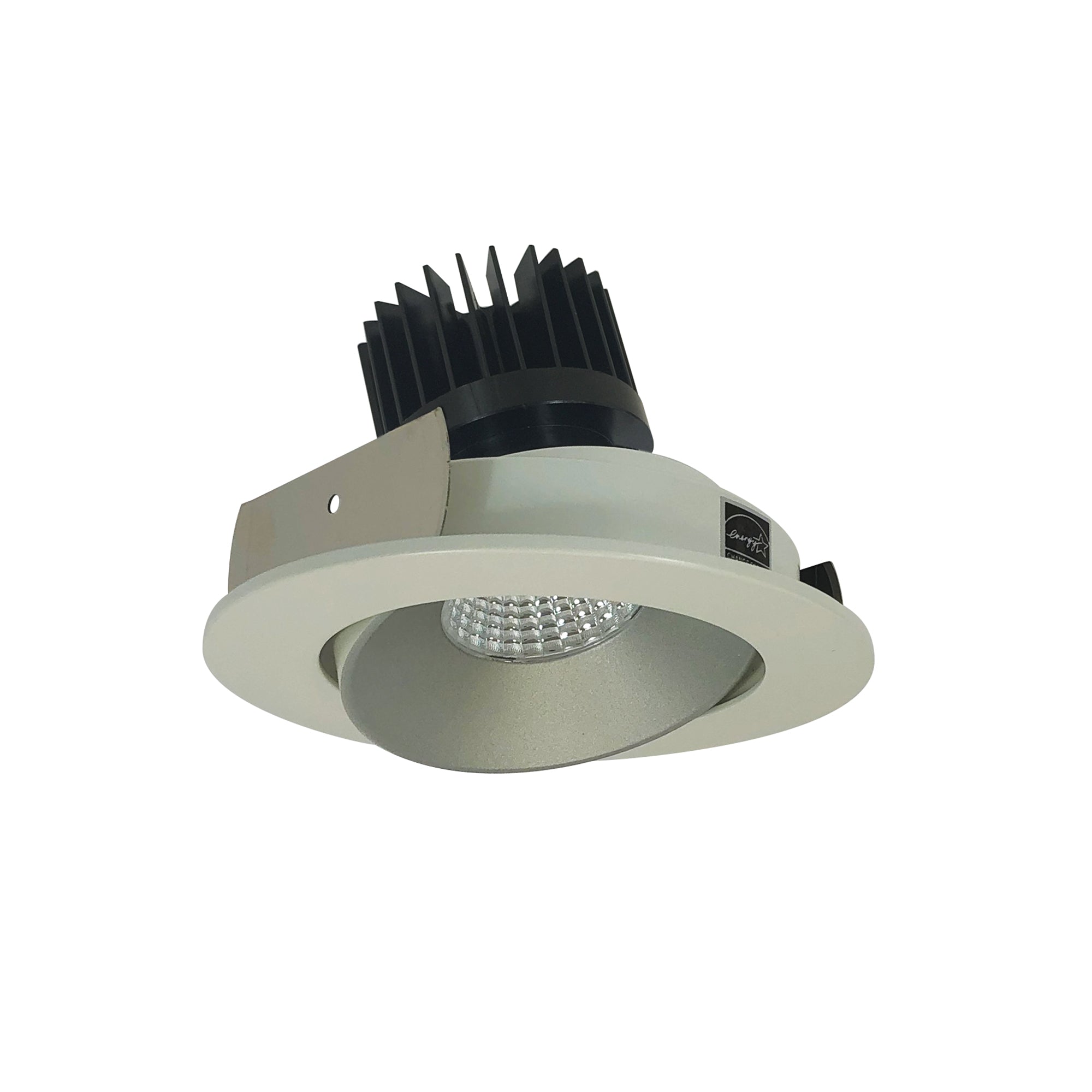 Nora Lighting NIO - 4RCCDXHW/HL 4" Iolite LED Round Adjustable Cone Reflector, 1500lm/2000lm/2500lm (varies by housing), Comfort Dim, Haze Reflector / White Flange - Sonic Electric