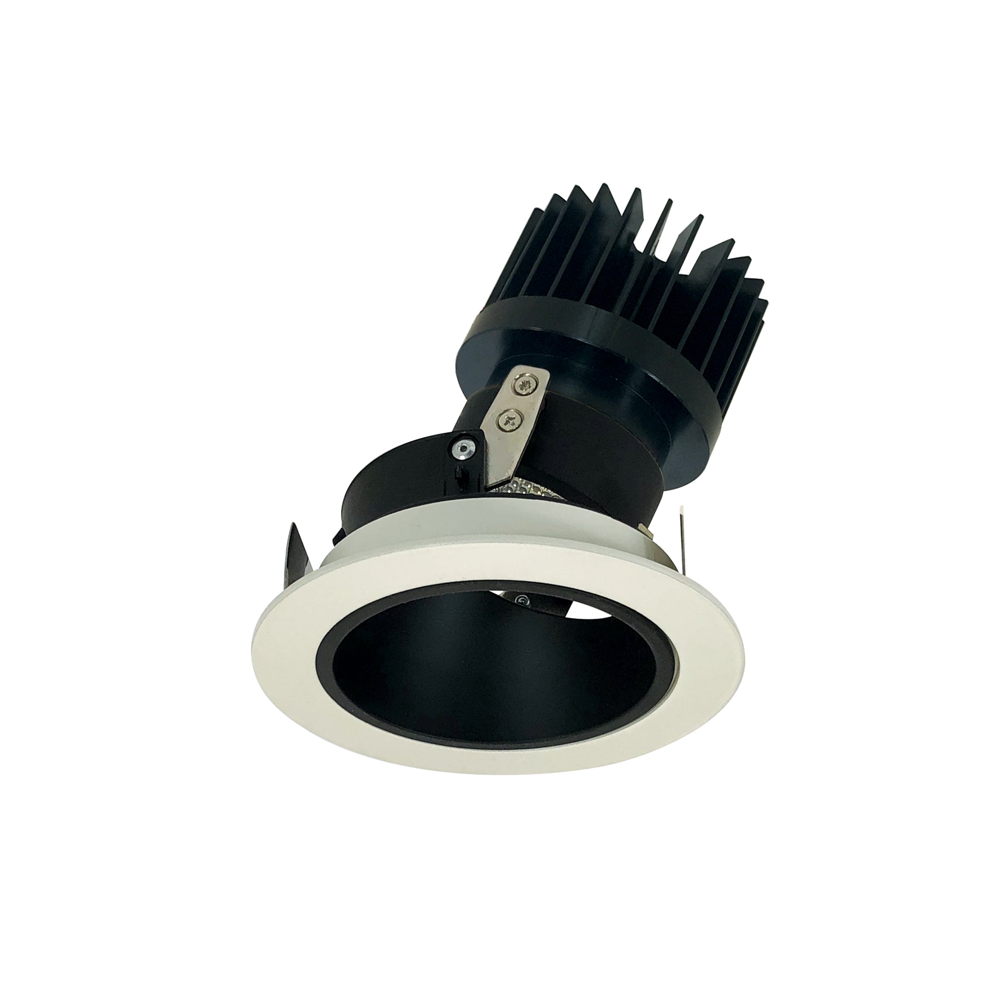 Nora Lighting NIO - 4RDCDXBW/HL 4" Iolite LED Round Adjustable Deep Reflector, 1500lm/2000lm (varies by housing), Comfort Dim, Black Reflector / White Flange - Sonic Electric
