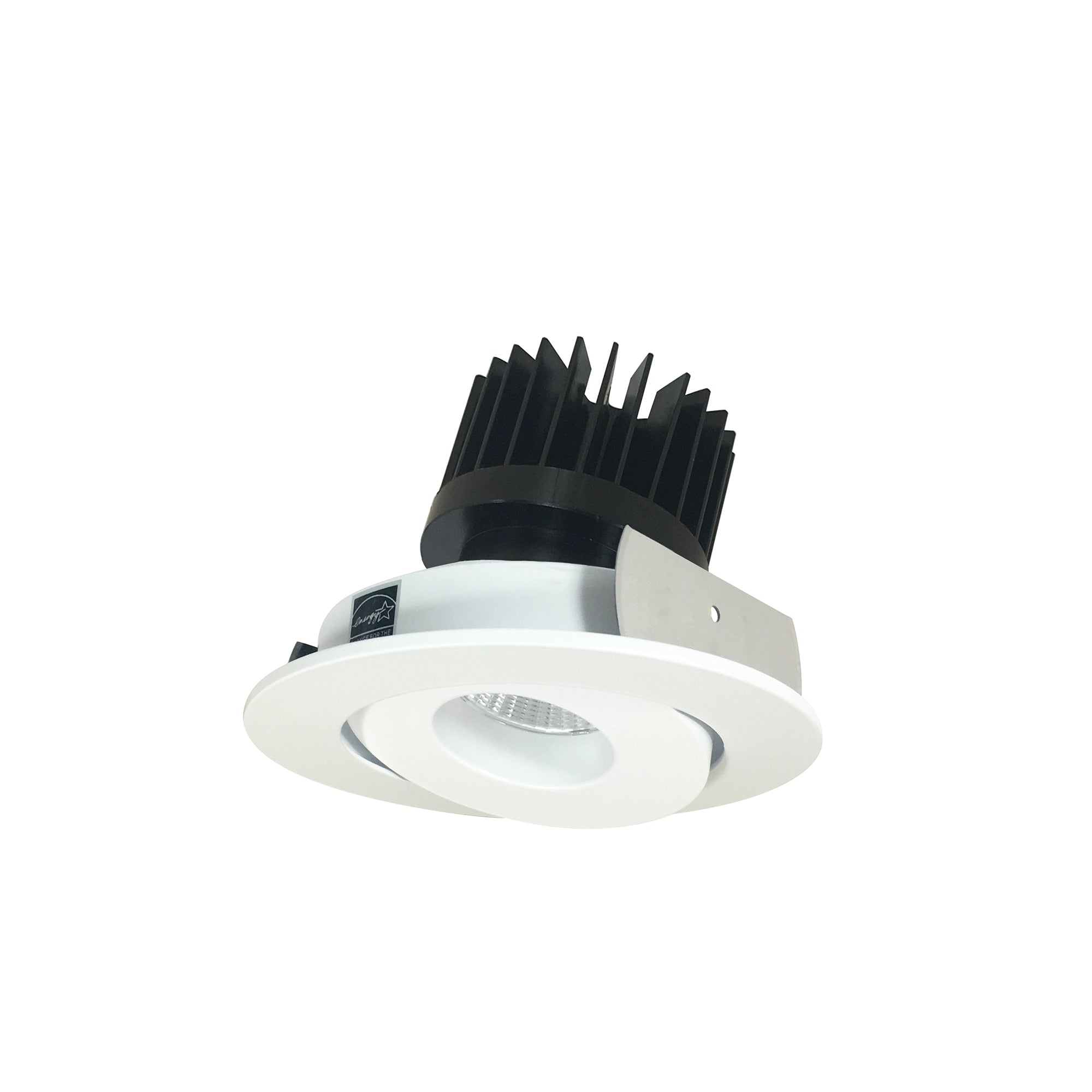 Nora Lighting NIO - 4RGCDXMPW/HL 4" Iolite LED Round Adjustable Gimbal, 1500lm/2000lm/2500lm (varies by housing), Comfort Dim, Matte Powder White Finish - Sonic Electric