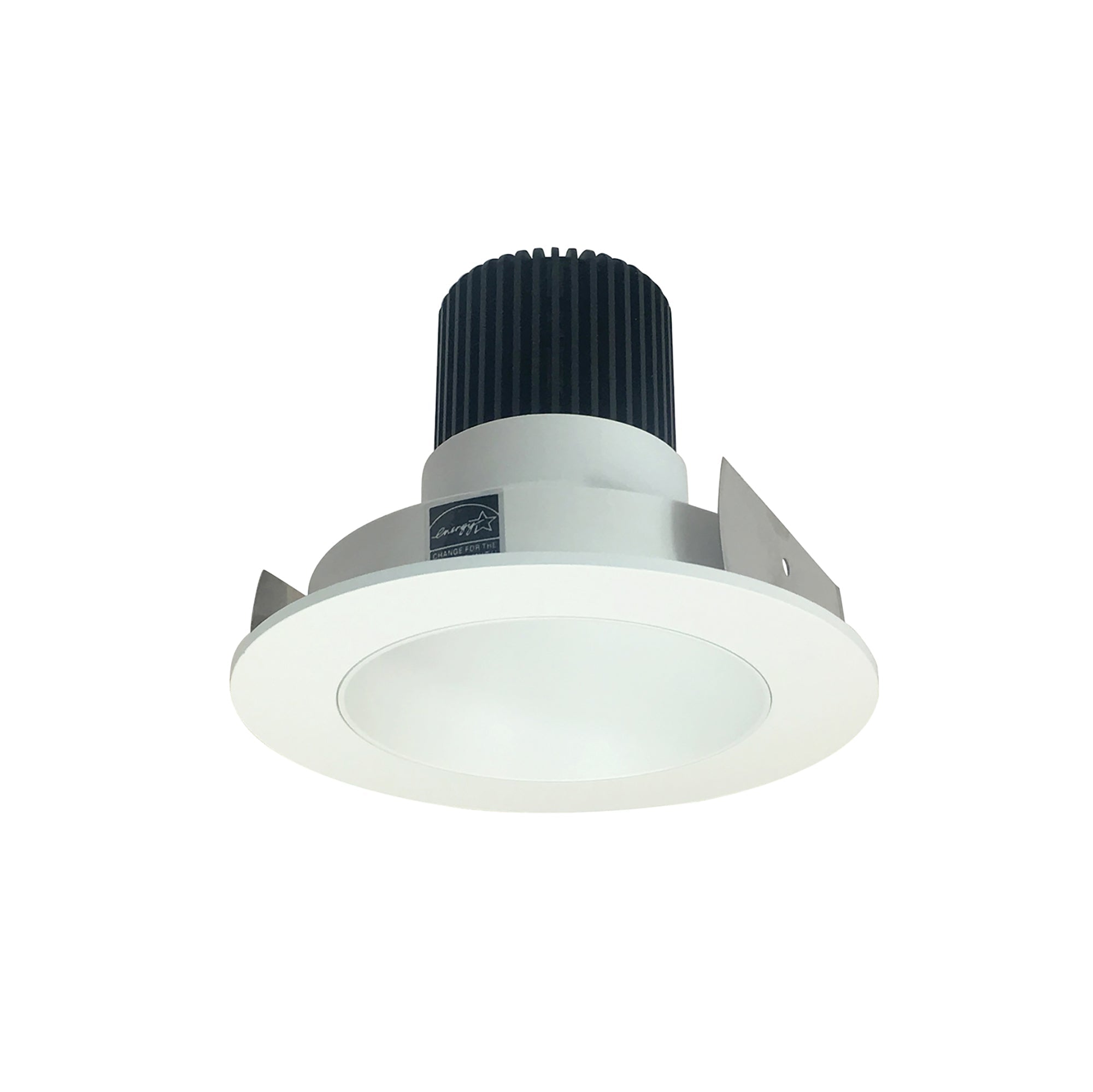Nora Lighting NIO - 4RNDC35XMPW/10 4" Iolite LED Round Reflector, 1000lm / 14W, 3500K - Matte Powder White Reflector / Matte Powder White Flange - Sonic Electric