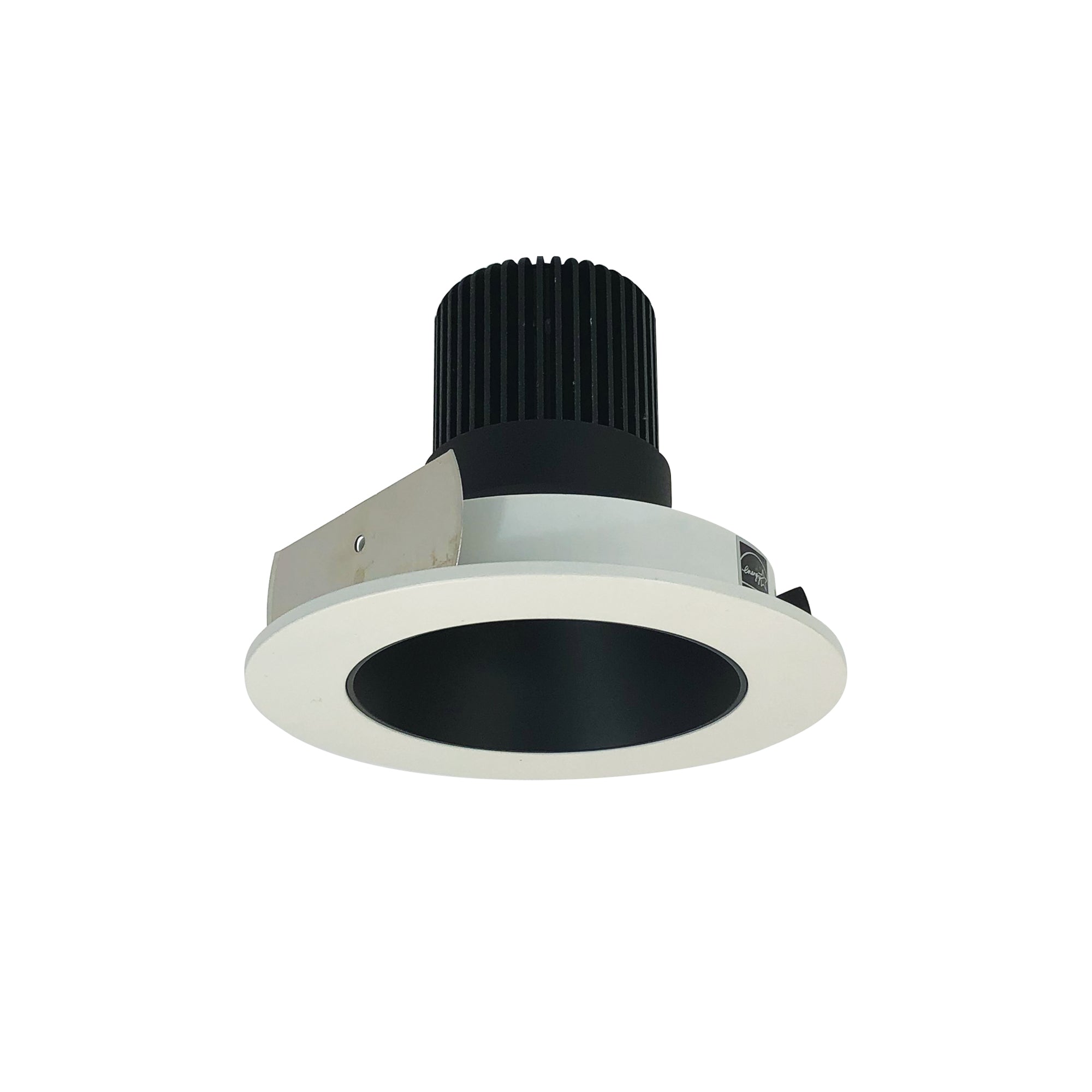 Nora Lighting NIO - 4RNDC40QBW 4" Iolite LED Round Reflector, 10 - Degree Optic, 800lm / 12W, 4000K - Black Reflector / White Flange - Sonic Electric