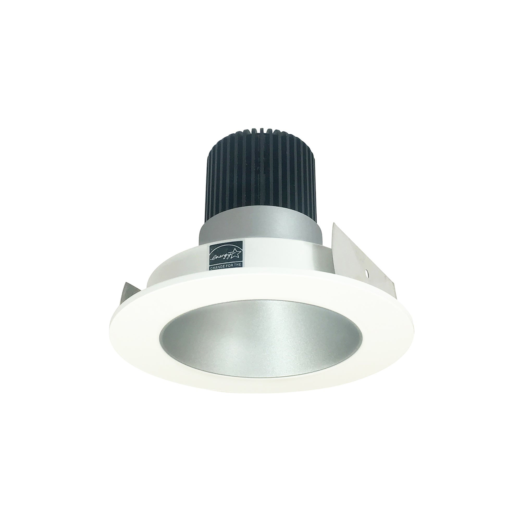 Nora Lighting NIO - 4RNDC50XHZMPW 4" Iolite LED Round Reflector, 800lm / 14W, 5000K - Haze Reflector / Matte Powder White Flange - Sonic Electric