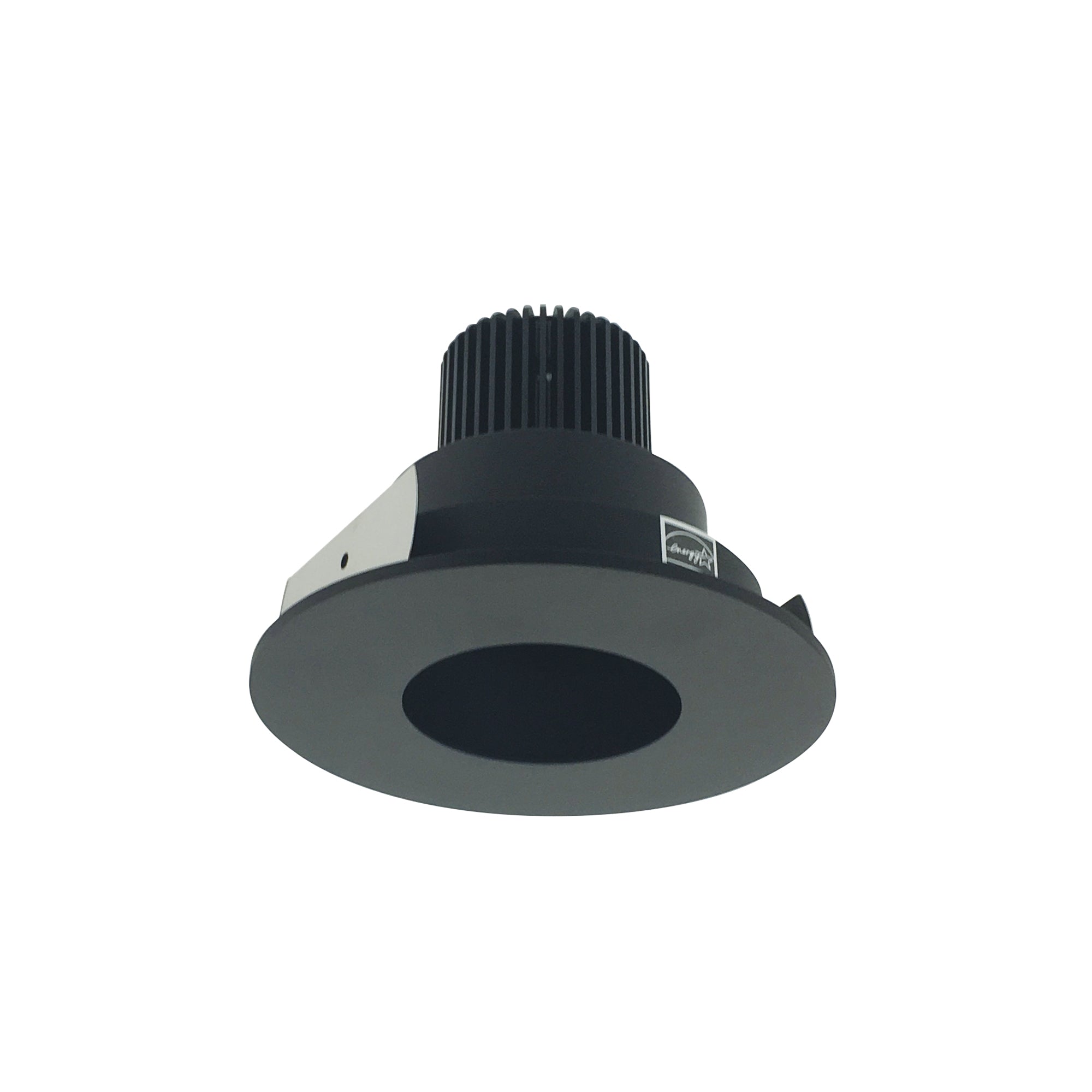 Nora Lighting NIO - 4RPH30QBB 4" Iolite LED Round Pinhole, 10 - Degree Optic, 800lm / 12W, 3000K - Black Pinhole / Black Flange - Sonic Electric