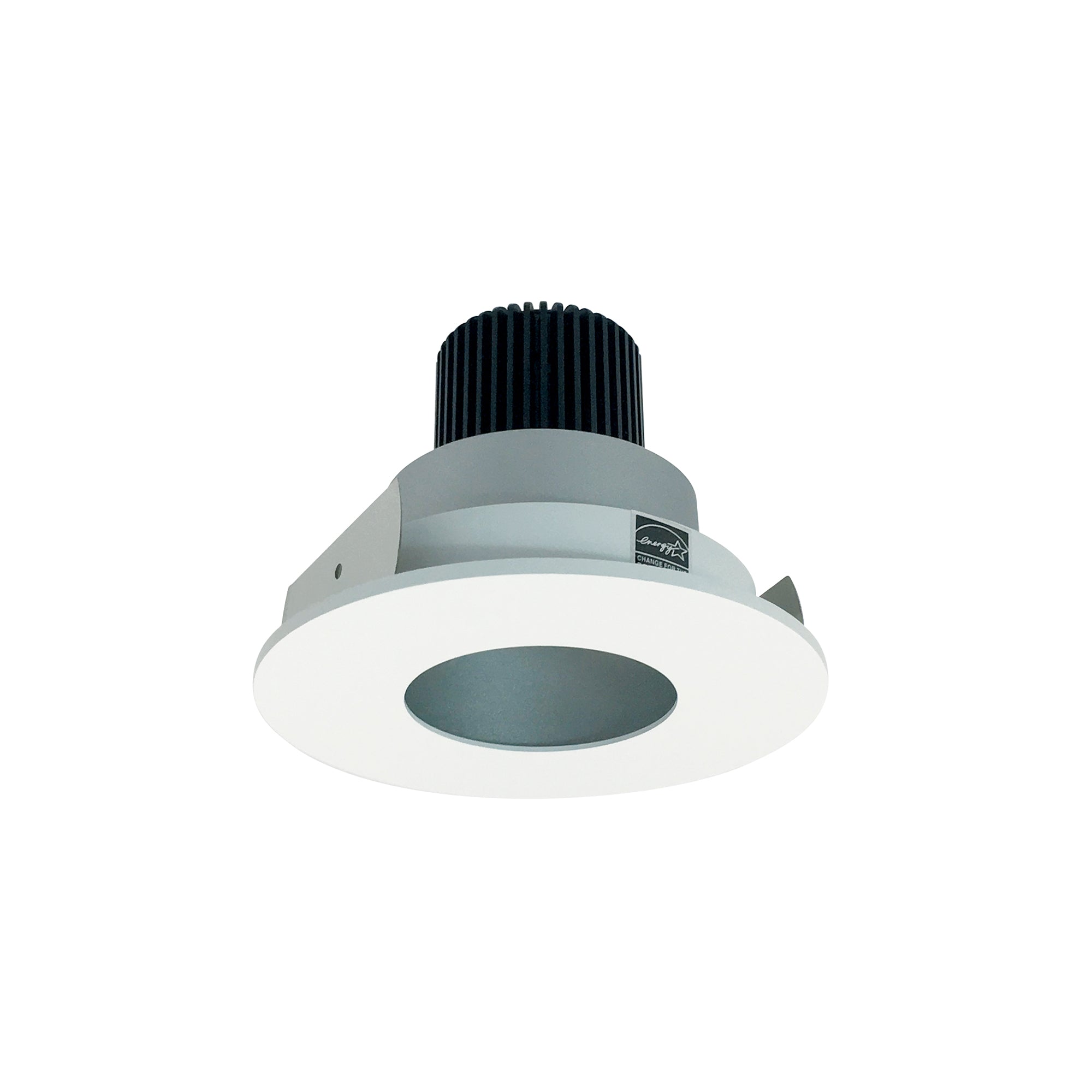 Nora Lighting NIO - 4RPH35QHZMPW 4" Iolite LED Round Pinhole, 10 - Degree Optic, 800lm / 12W, 3500K - Haze Pinhole / Matte Powder White Flange - Sonic Electric