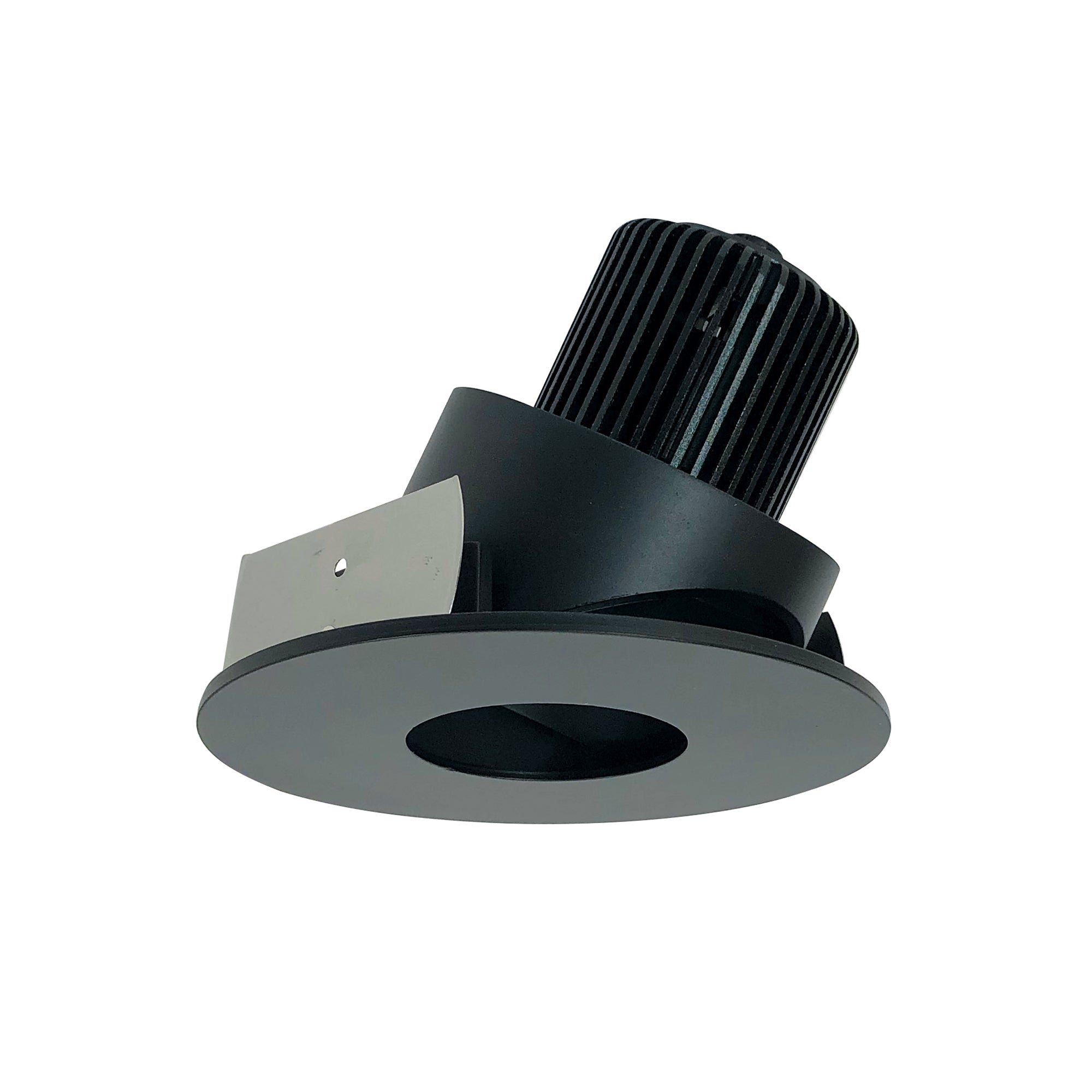 Nora Lighting NIO - 4RPHA50XBB 4" Iolite LED Round Adjustable Pinhole, 800lm / 14W, 5000K - Black Pinhole / Black Flange - Sonic Electric
