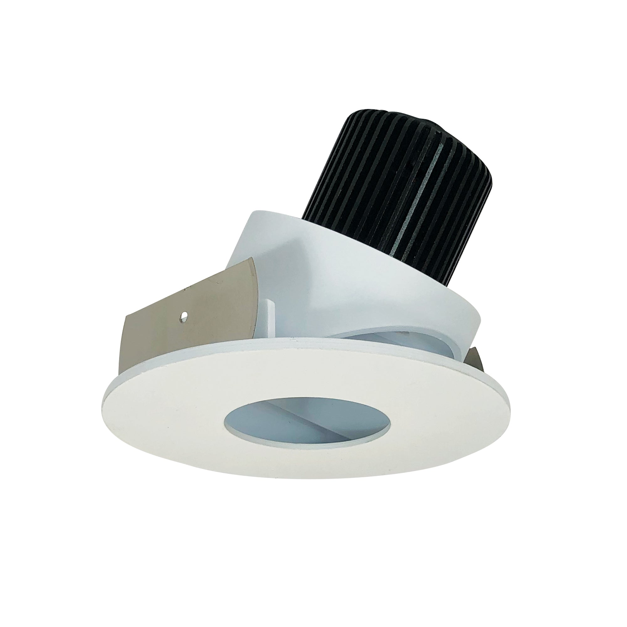 Nora Lighting NIO - 4RPHACDXMPW 4" Iolite LED Round Adjustable Pinhole, 800lm / 14W, Comfort Dim - Matte Powder White Pinhole / Matte Powder White Flange - Sonic Electric