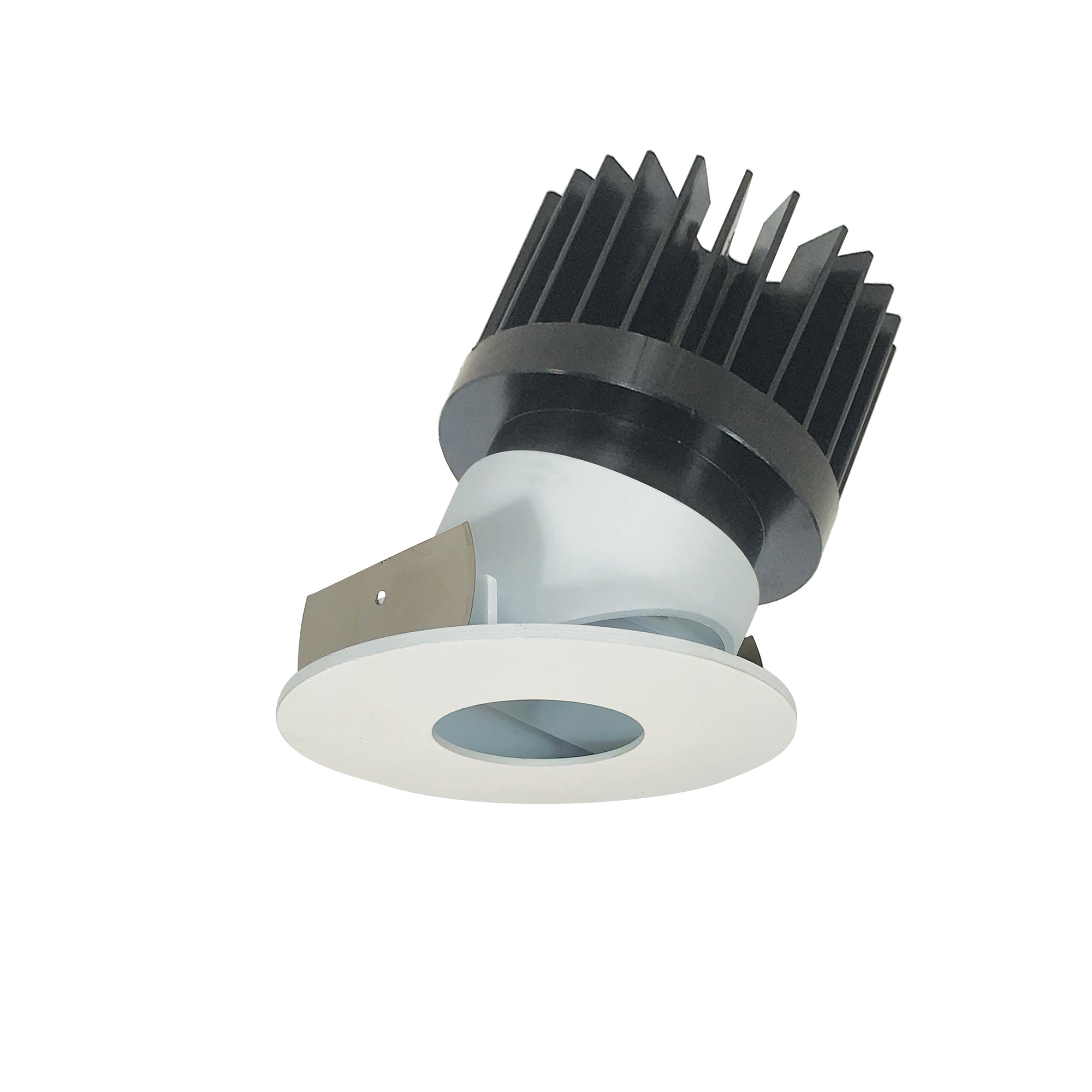 Nora Lighting NIO - 4RPHACDXMPW/HL 4" Iolite LED Round Adjustable Pinhole, 1500lm/2000lm/2500lm (varies by housing), Comfort Dim, Matte Powder White Pinhole / Matte Powder White Flange - Sonic Electric
