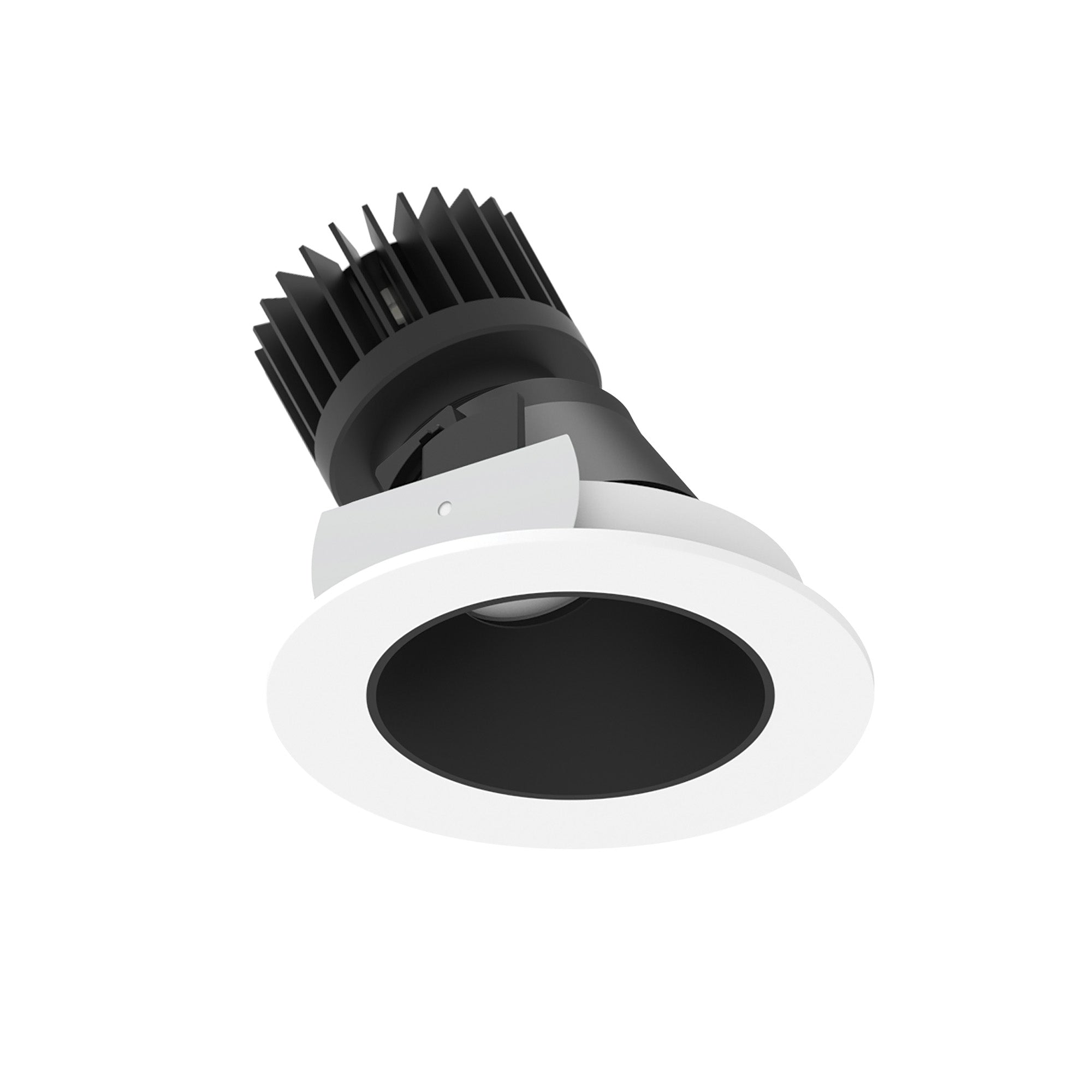 Nora Lighting NIO - 4RSLA50XBMPW/HL 4" Iolite LED Round Adjustable Slot, 1500lm/2000lm (varies by housing), 5000K, Black Reflector / Matte Powder White Flange - Sonic Electric