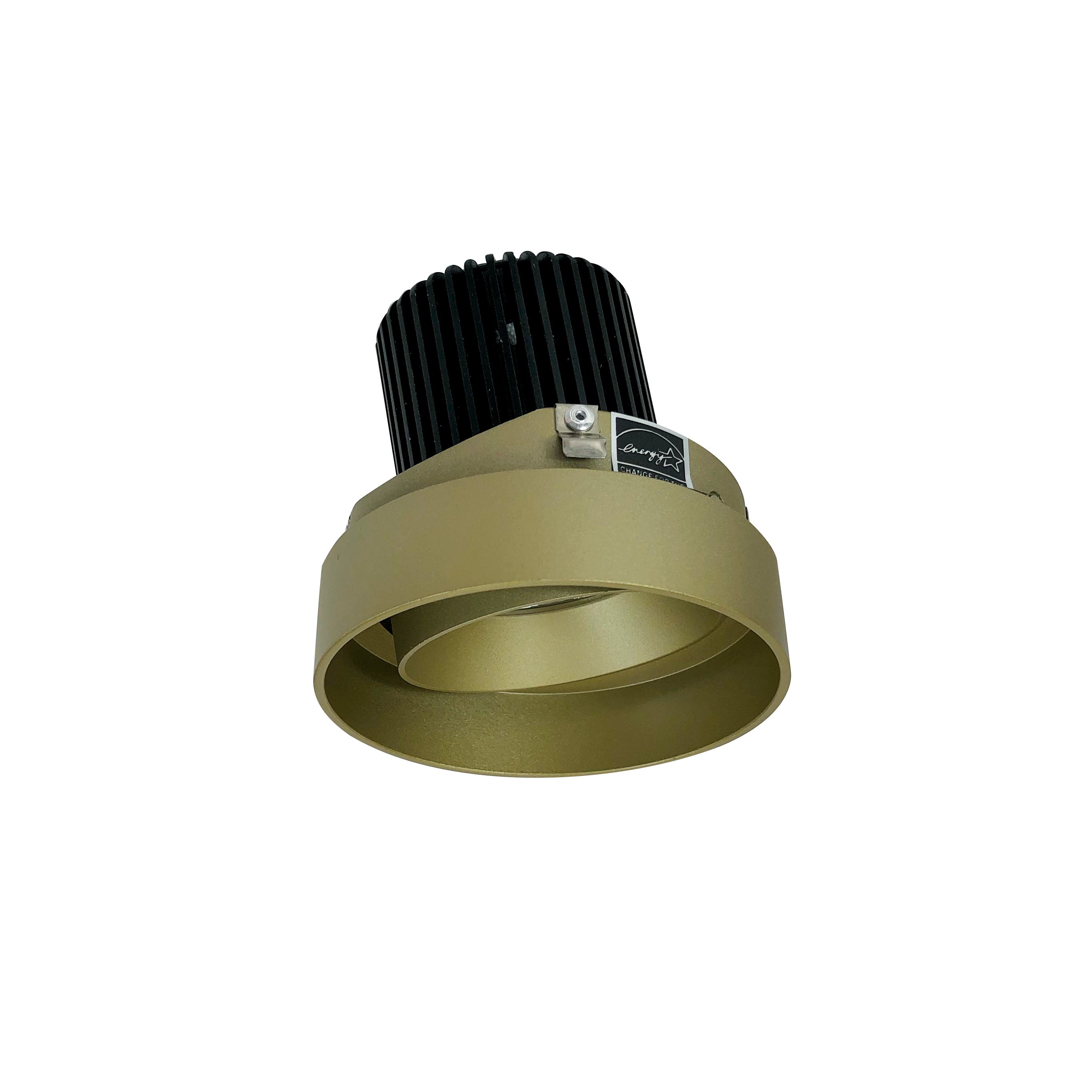 Nora Lighting NIO - 4RTLA35QCH 4" Iolite LED Round Trimless Adjustable, 10 - Degree Optic, 800lm / 12W, 3500K - Champagne Haze Adjustable / Champagne Haze Reflector - Sonic Electric