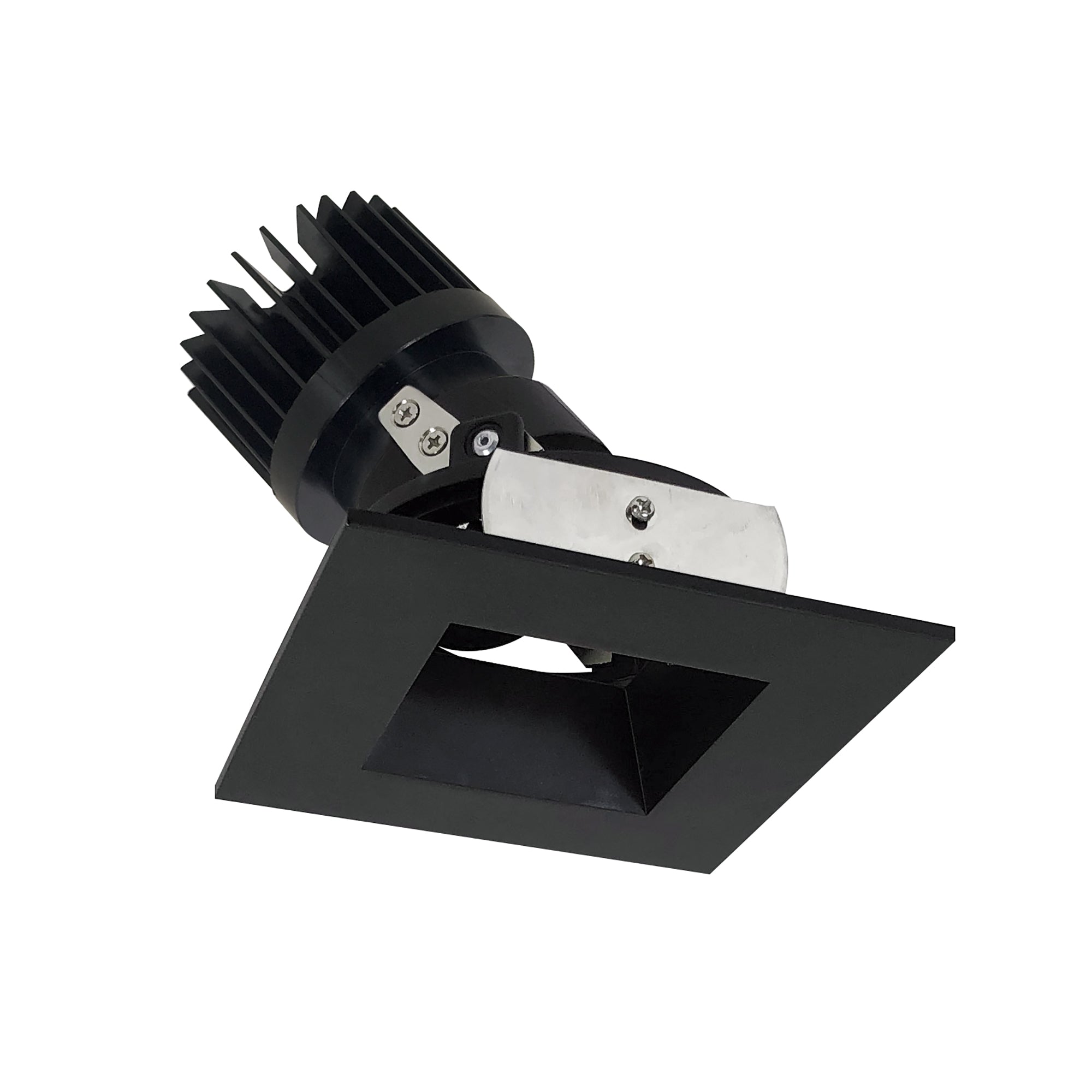 Nora Lighting NIO - 4SDSQ30XBB/HL 4" Iolite LED Square Adjustable Reflector With Square Aperture, 1500lm/2000lm (varies by housing), 3000K - Black Reflector / Black Flange - Sonic Electric