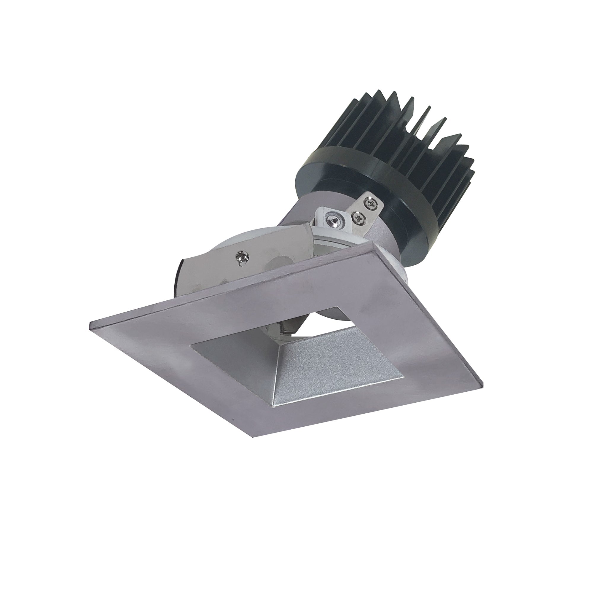 Nora Lighting NIO - 4SDSQ30XHN/HL 4" Iolite LED Square Adjustable Reflector With Square Aperture, 1500lm/2000lm (varies by housing), 3000K - Haze Reflector / Natural Metal Flange - Sonic Electric