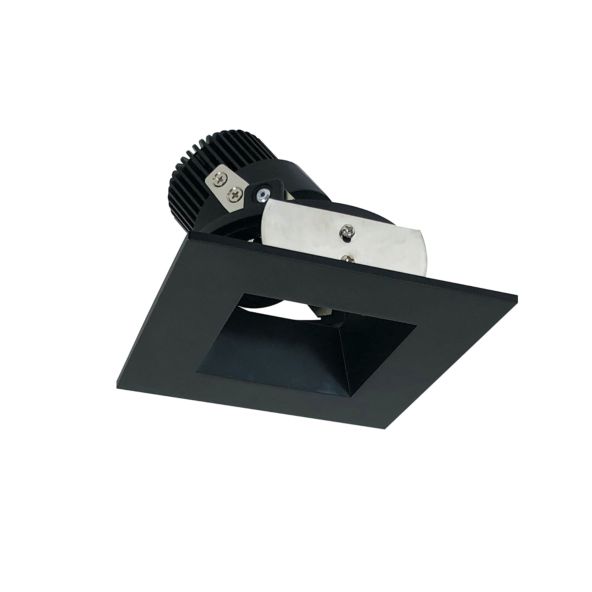 Nora Lighting NIO - 4SDSQ50XBB/10 4" Iolite LED Square Adjustable Reflector With Square Aperture, 1000lm / 14W, 5000K - Black Reflector / Black Flange - Sonic Electric