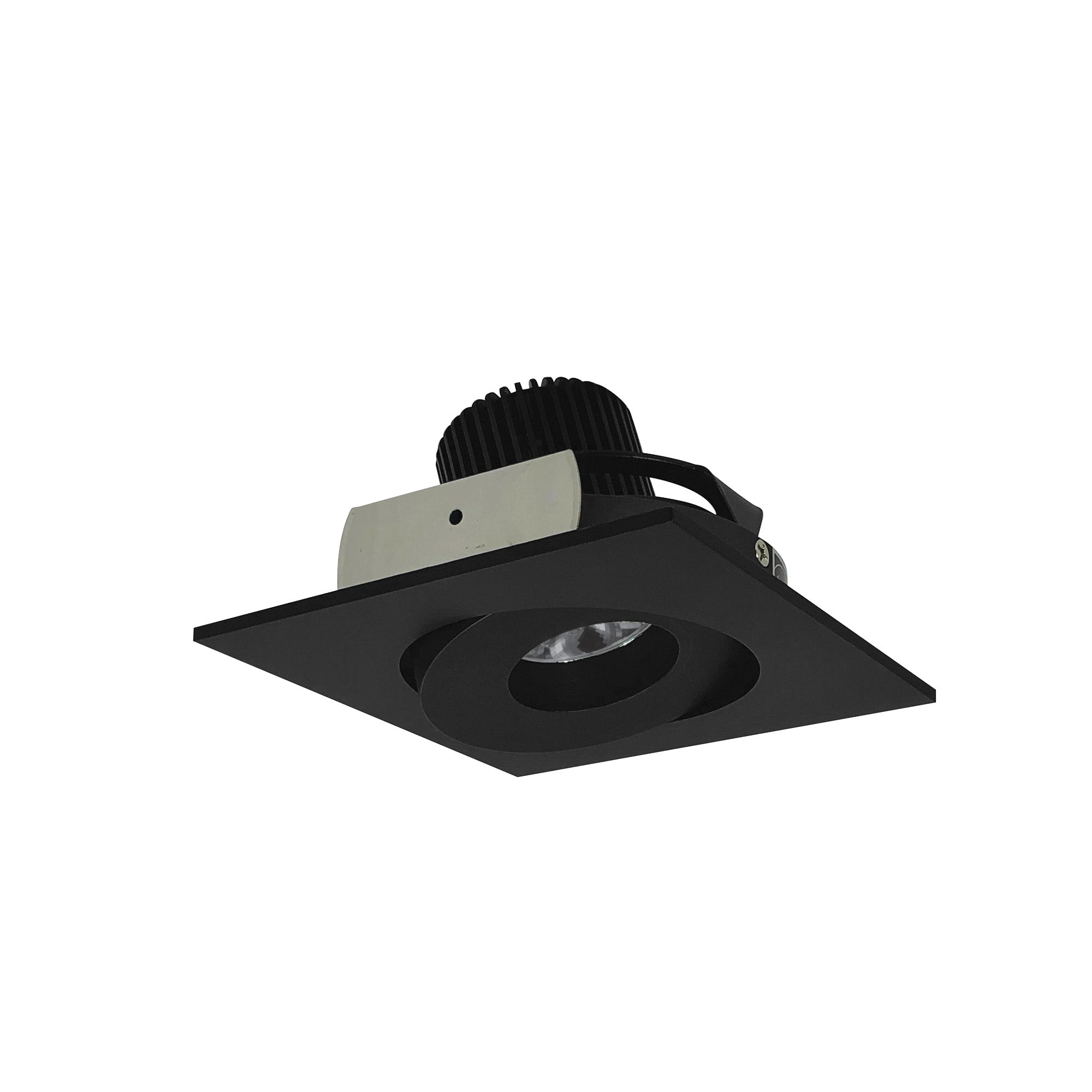 Nora Lighting NIO - 4SG27QBB 4" Iolite LED Square Adjustable Gimbal, 10 - Degree Optic, 800lm / 12W, 2700K - Black - Sonic Electric